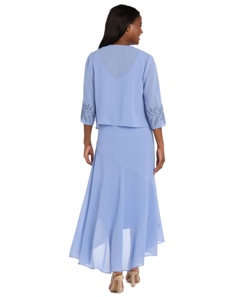 Women's Double Jacket Dress with Tiered Skirt