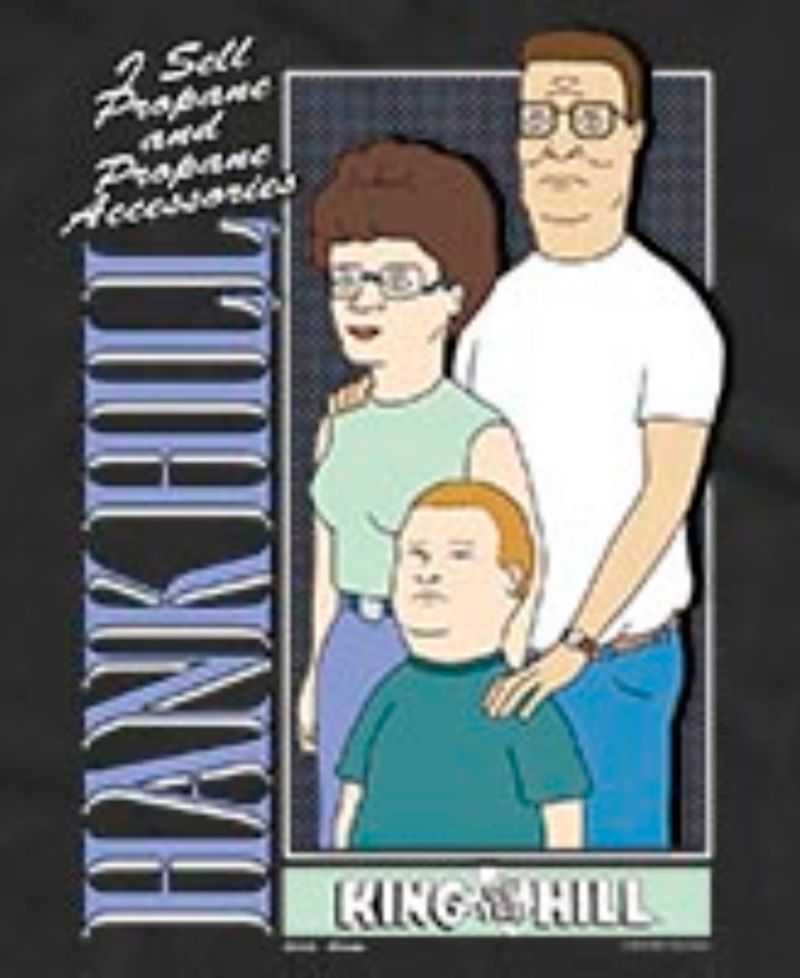 Men's King of the Hill Hank Hill Family Portrait Graphic Tank Top