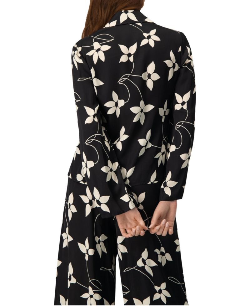 Women's Long Sleeve Printed Shirt Blouse