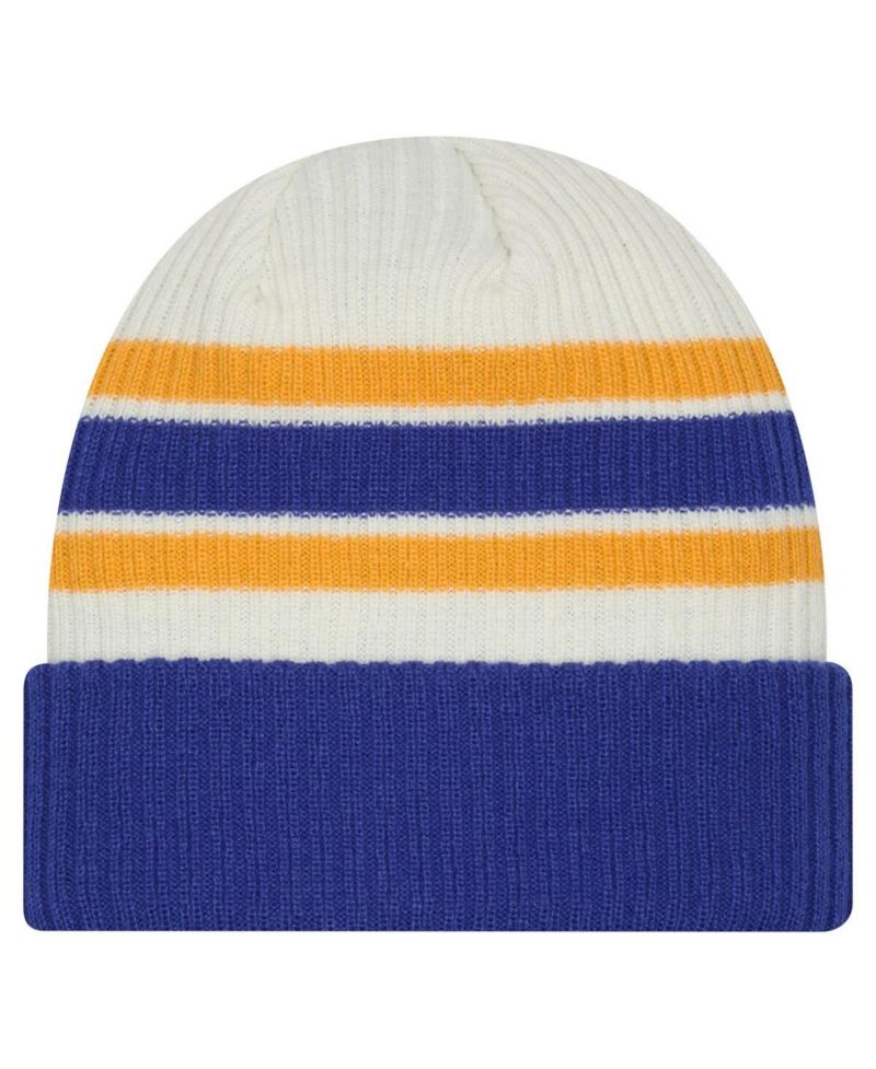Men's Cream/Royal Buffalo Sabres Vintage Cuffed Knit Hat