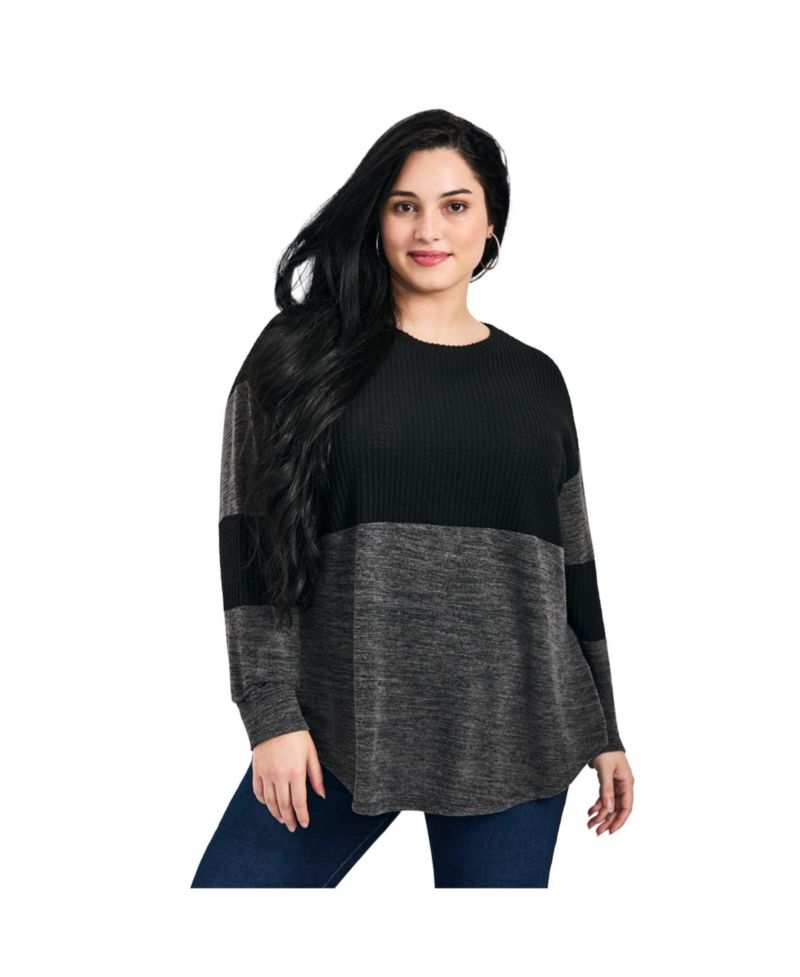 Women's Leisure Splice Hacci Top