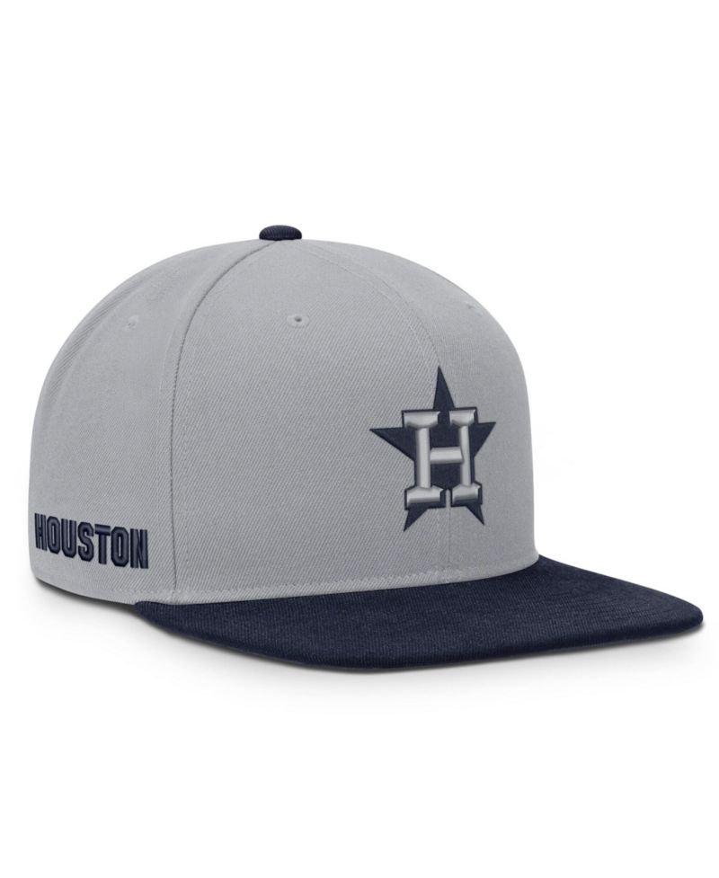 Men's Gray/Navy Houston Astros Primetime Pro Dri-FIT Snapback Hat