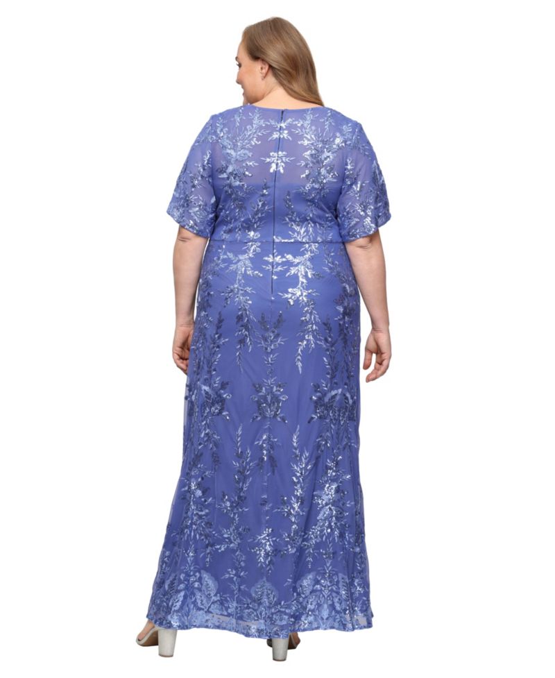 Plus Embroidered Sweetheart Ball Gown