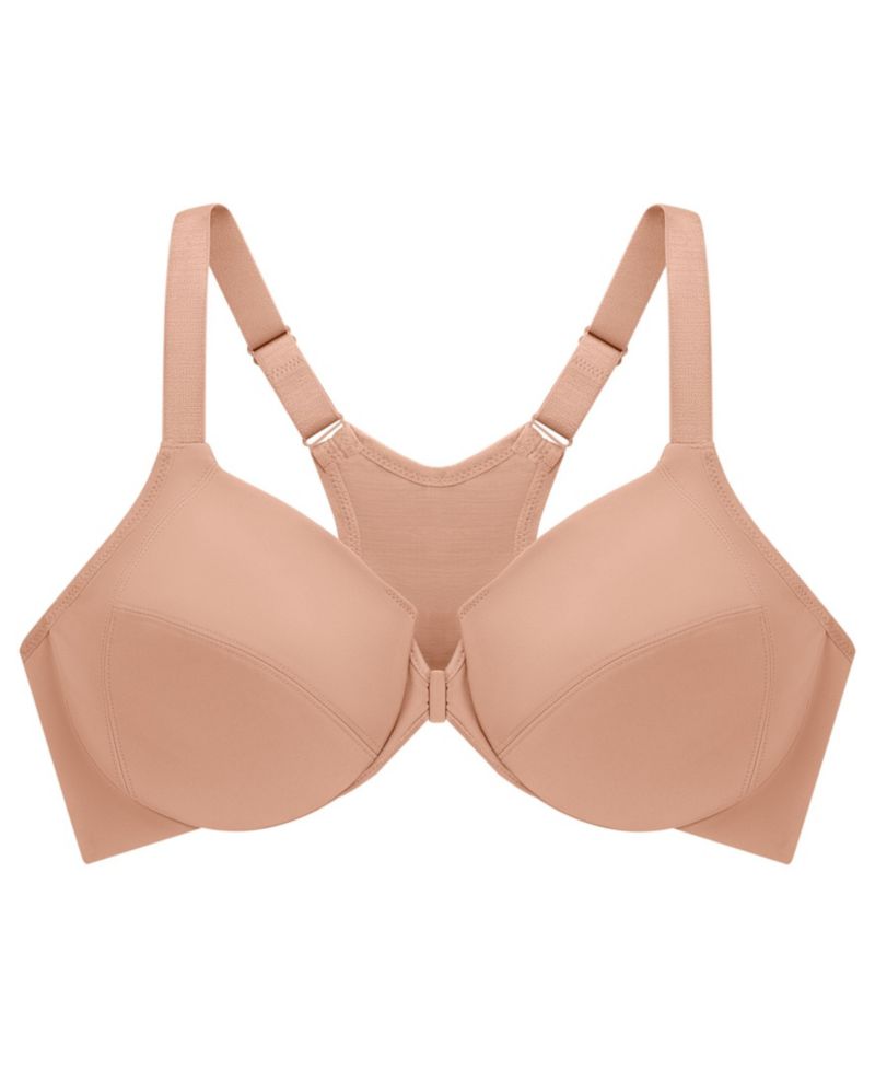 Women's Plus Size Front Close Wonder Wire Bra with Smoothing Back 1247