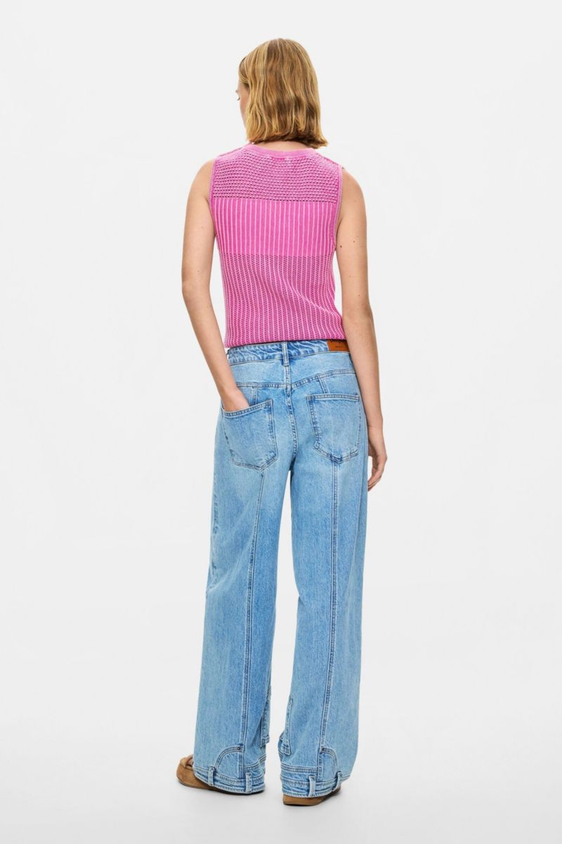 Women's Straight jeans with inverted effect