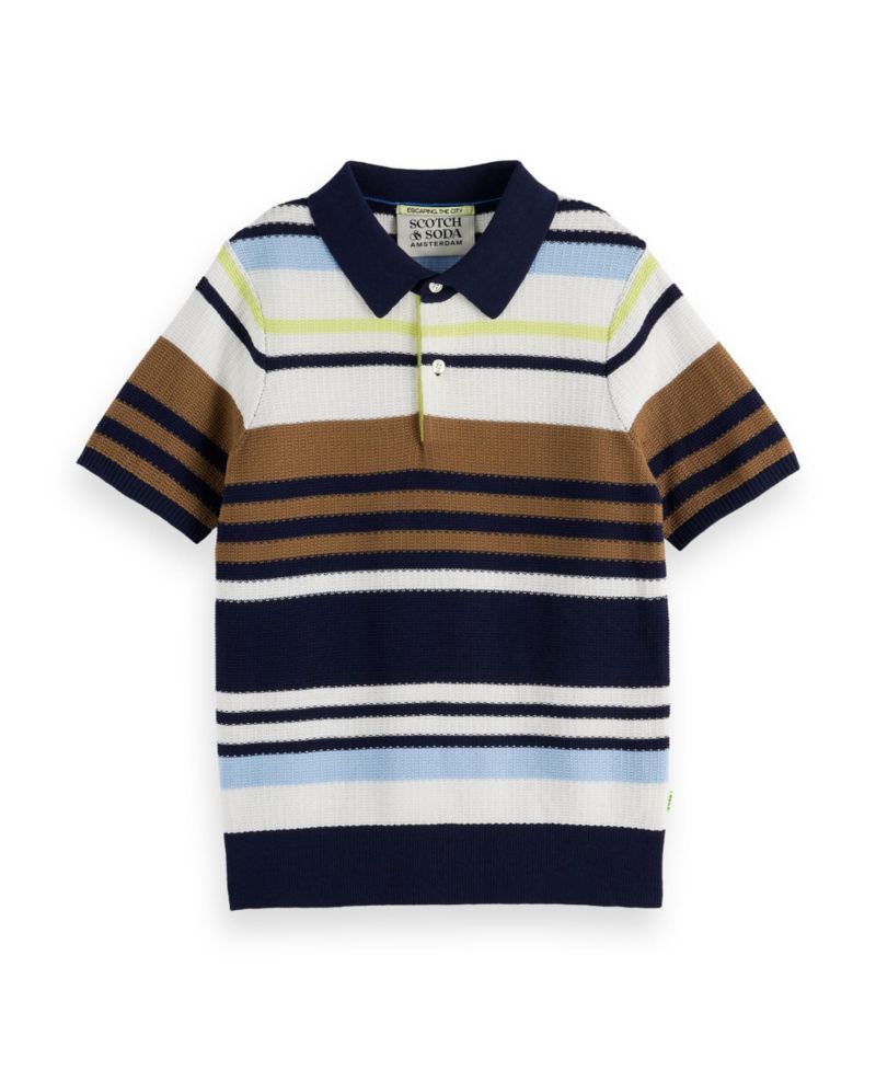 Little and Big Boys Structured Knitted Polo Shirt
