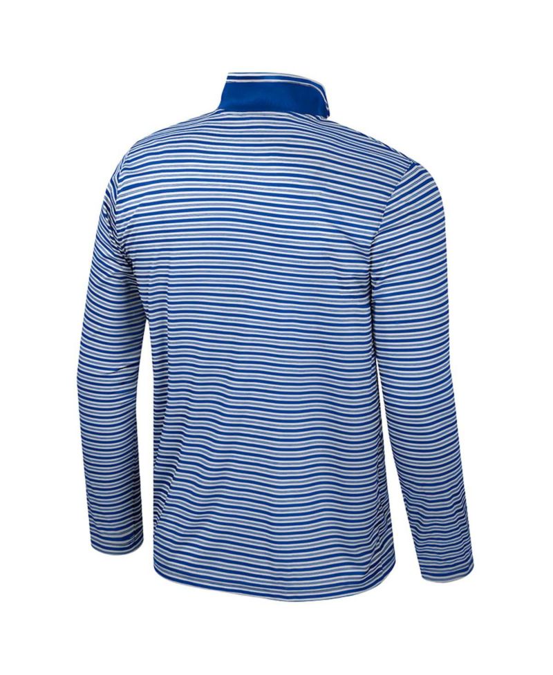 Men's Blue UCLA Bruins Striped Quarter-Zip Sweatshirt