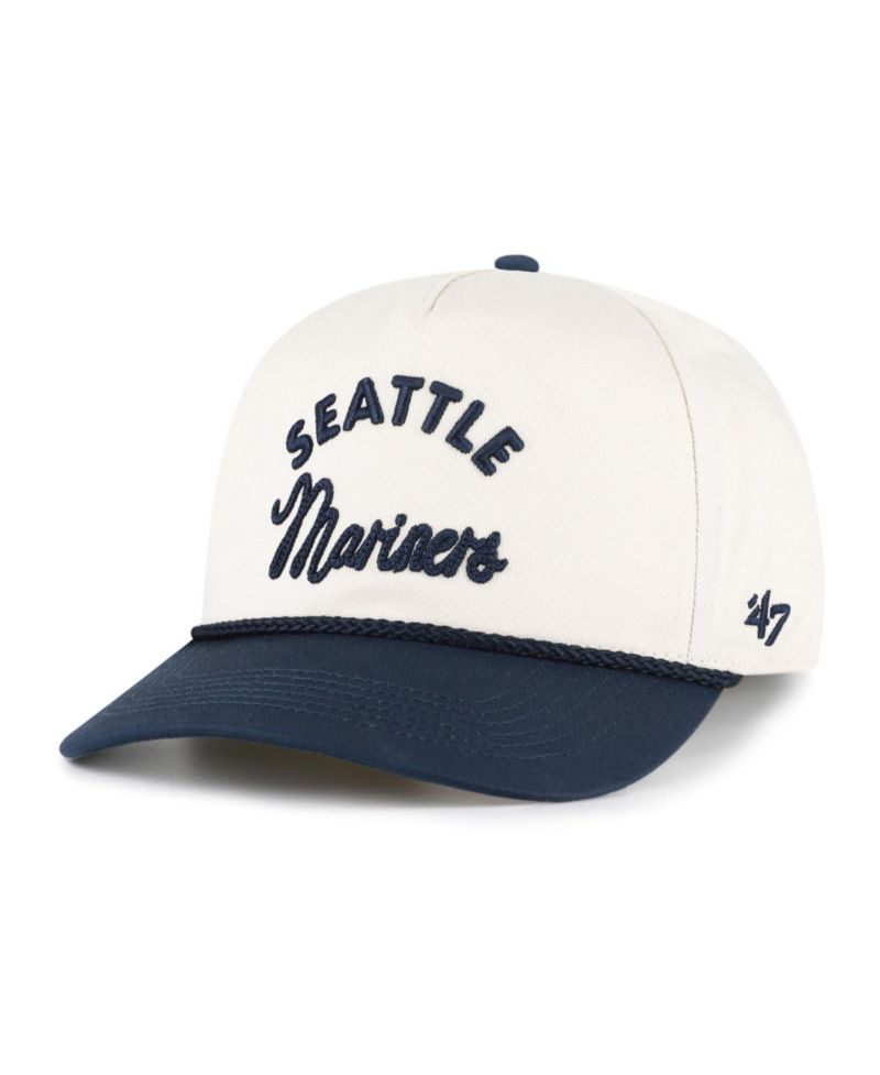 Men's Natural/Navy Seattle Mariners Rope Script Hitch Adjustable Hat