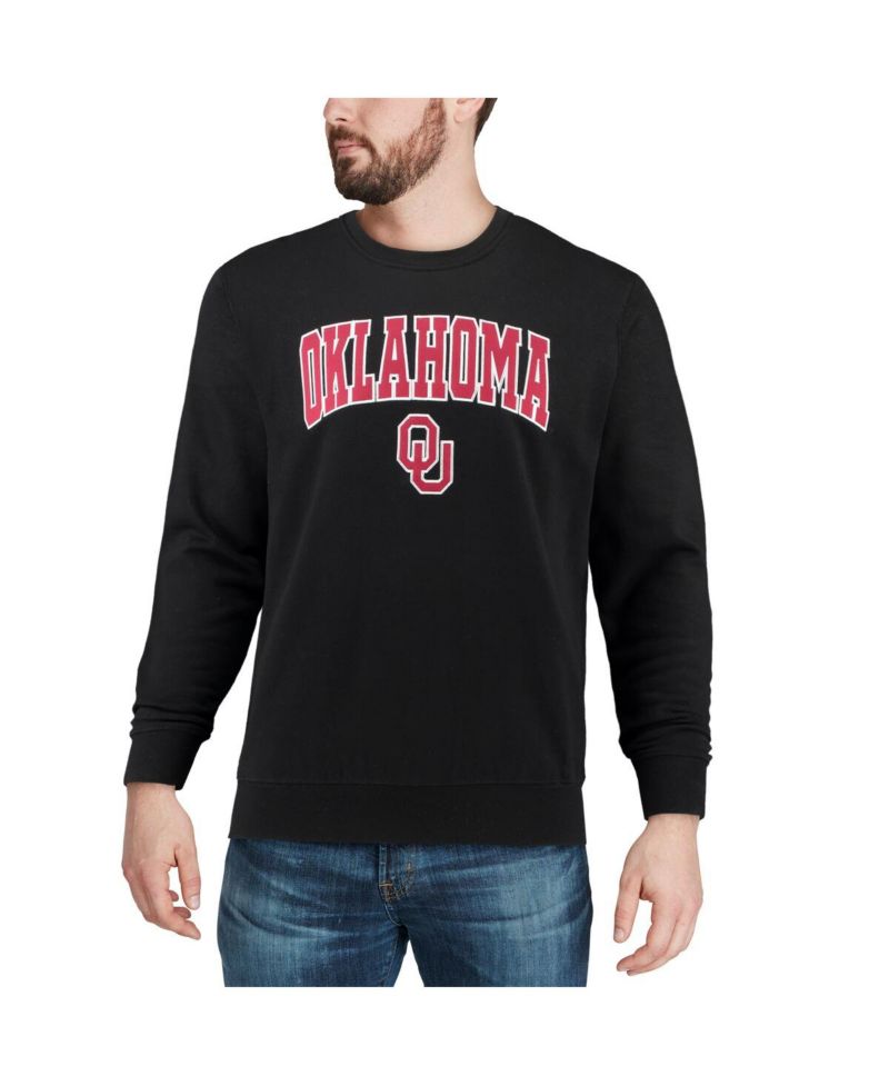 Men's Oklahoma Sooners Arch & Logo Crew Neck Sweatshirt