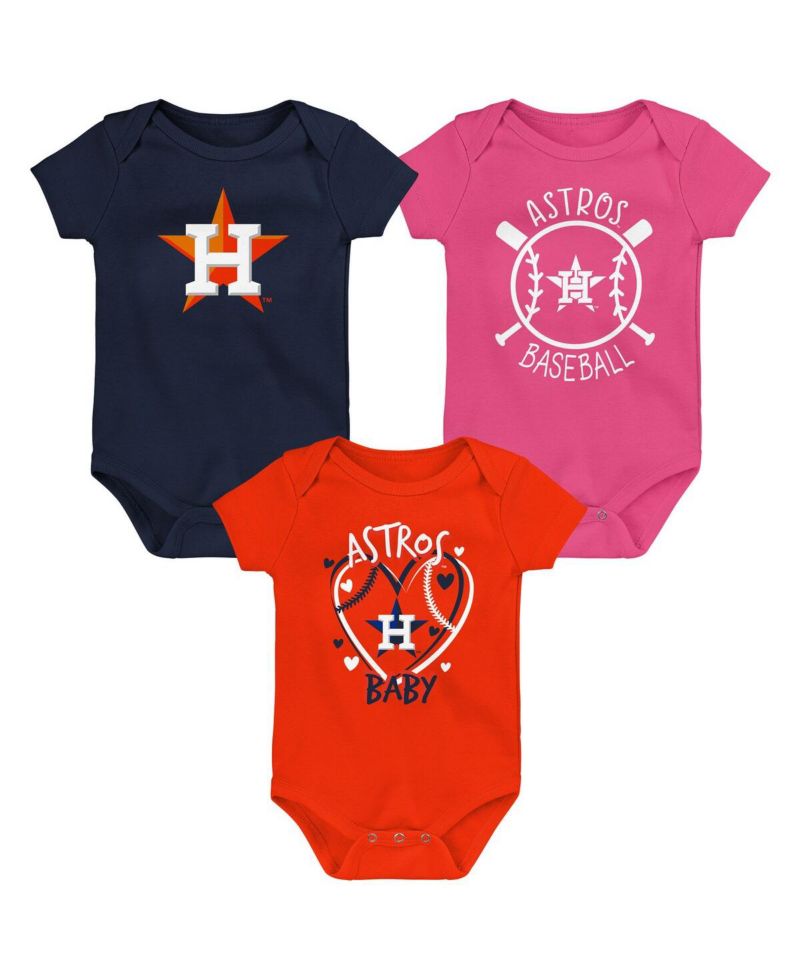 Baby Boys and Girls 3-Piece Houston Astros Slide Home Bodysuit Set