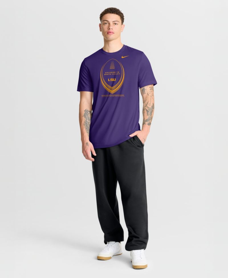 Men's Purple LSU Tigers Primetime Legend Football Icon Dri-FIT T-Shirt