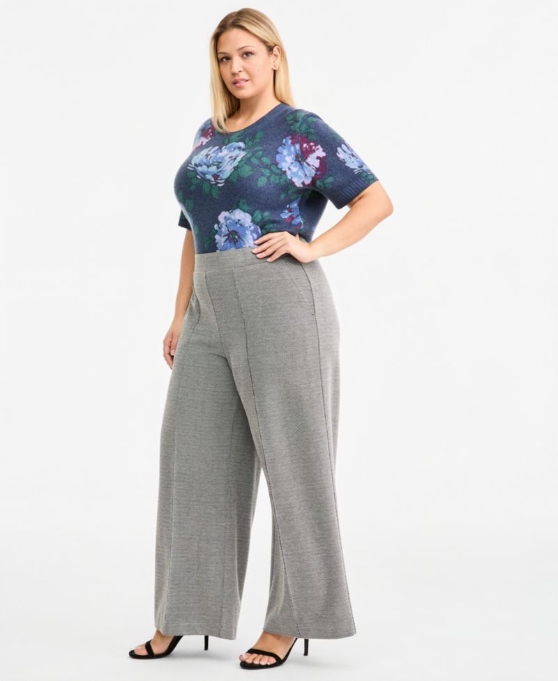Plus Size Pull-On Wide-Leg Pants