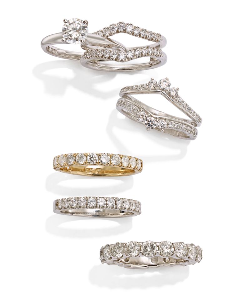 Diamond Curved Solitaire Enhancer Ring Guard (3/8 ct. t.w.) in 14k White or 14K Gold