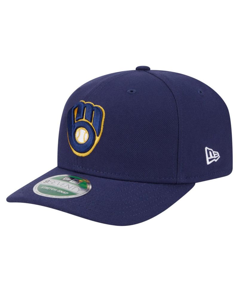 Men's Navy Milwaukee Brewers Player Replica 9SEVENTY Adjustable Hat