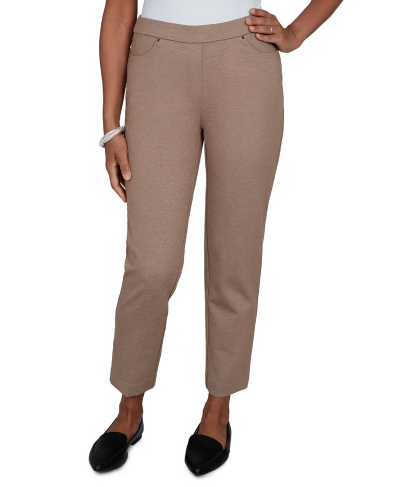 Women's Petite Pull-On Mid-Rise Ankle Pants
