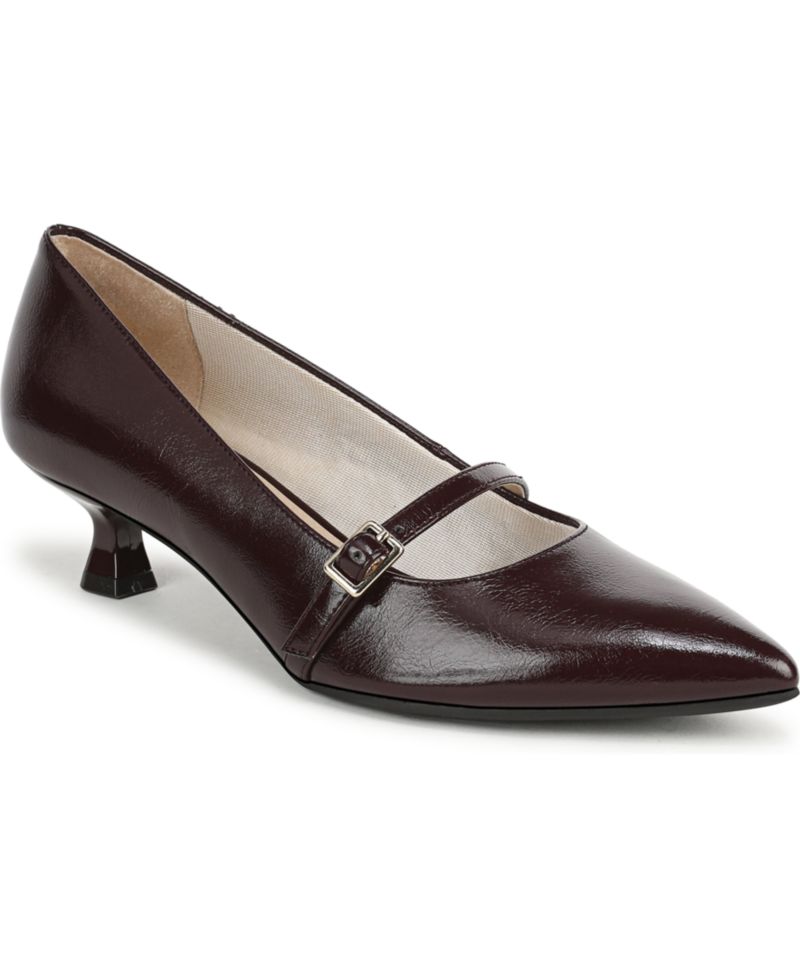 Women's Madelyn Mary Jane Pointed Toe Kitten Heel Pumps