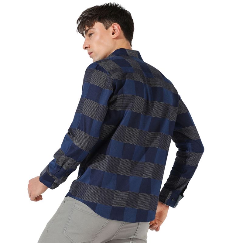Men's Men Full Sleeve Checkered Casual Shirt