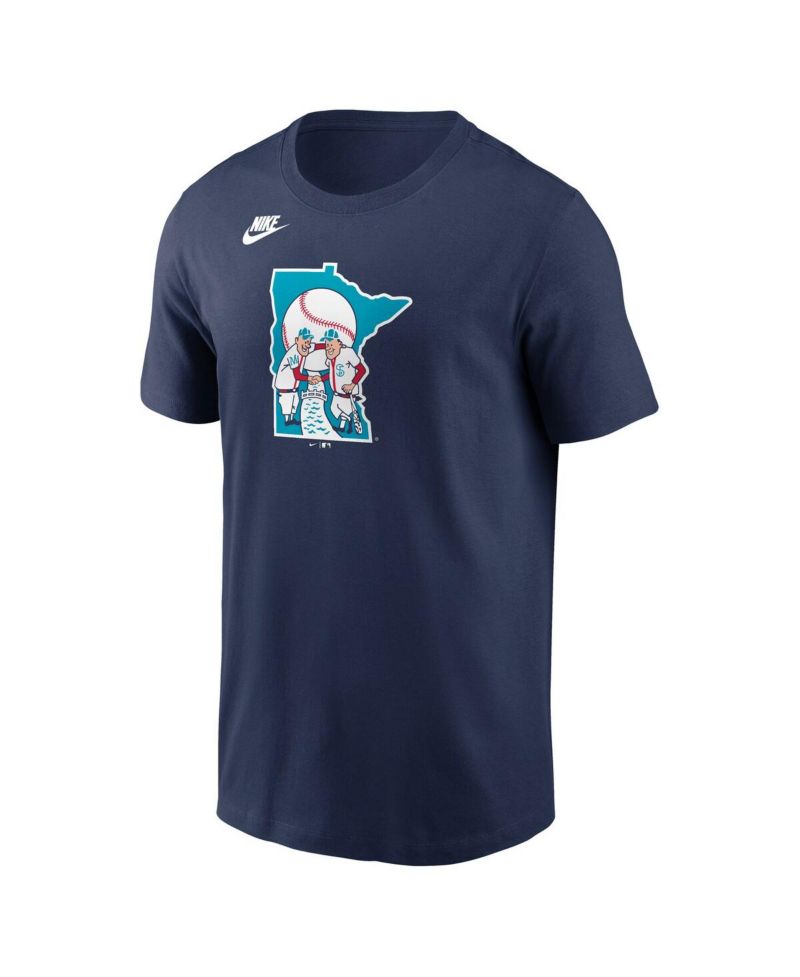 Men's Navy Minnesota Twins Cooperstown Collection Team Logo T-Shirt