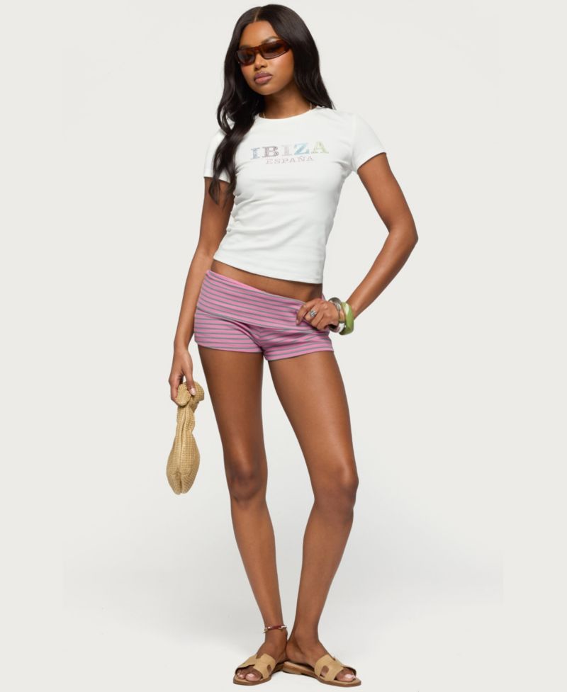 Women's Ibiza Rhinestone T Shirt