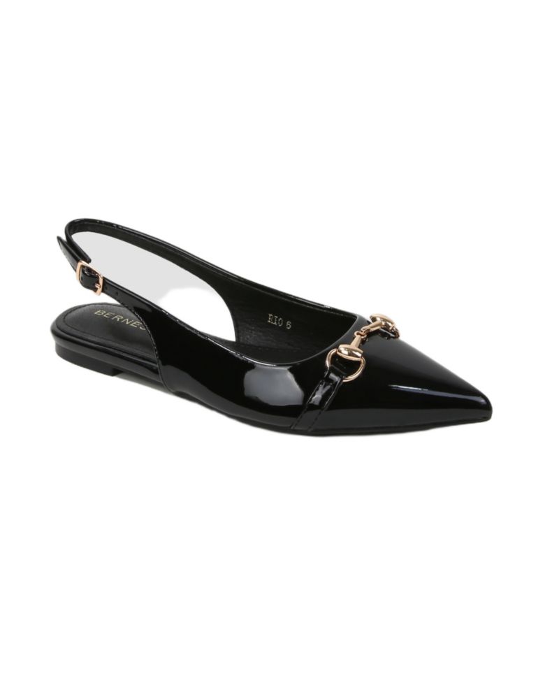 Women's Rio Patent Slingback Flats with Gold-Tone Bit