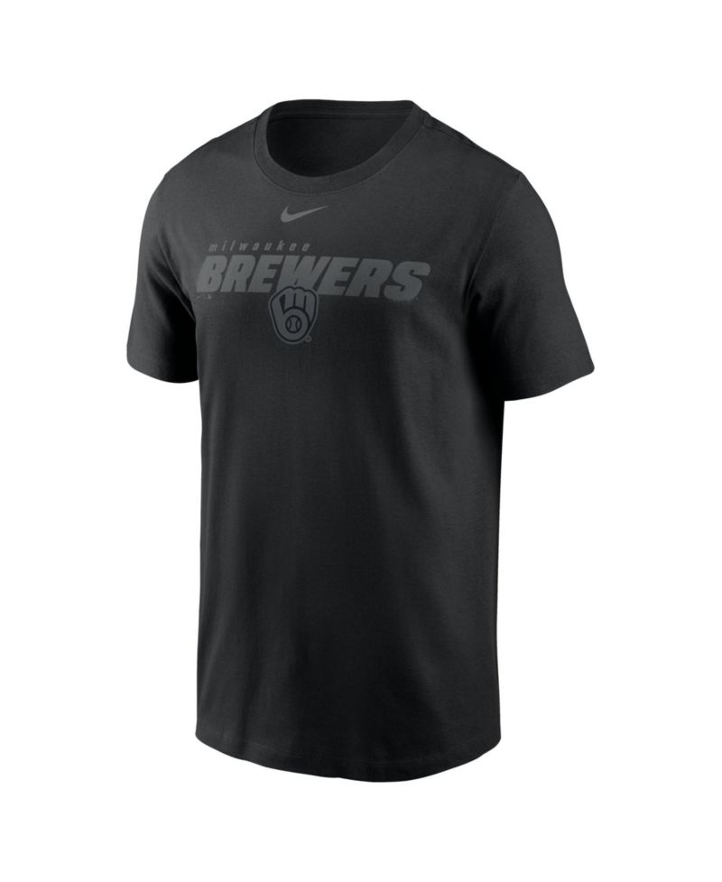 Men's Black Milwaukee Brewers Tonal Club T-Shirt