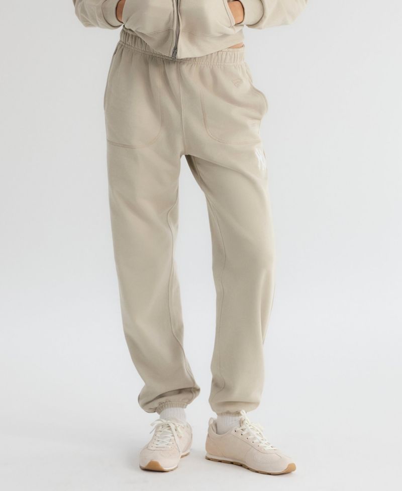 Women's New York Yankees Iconic Terry High-Rise Tapered-Leg Track Pants