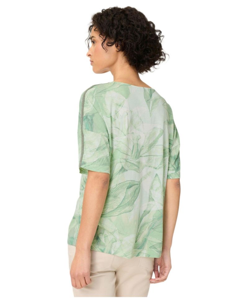 Women’s Leaf Print Jersey T-Shirt