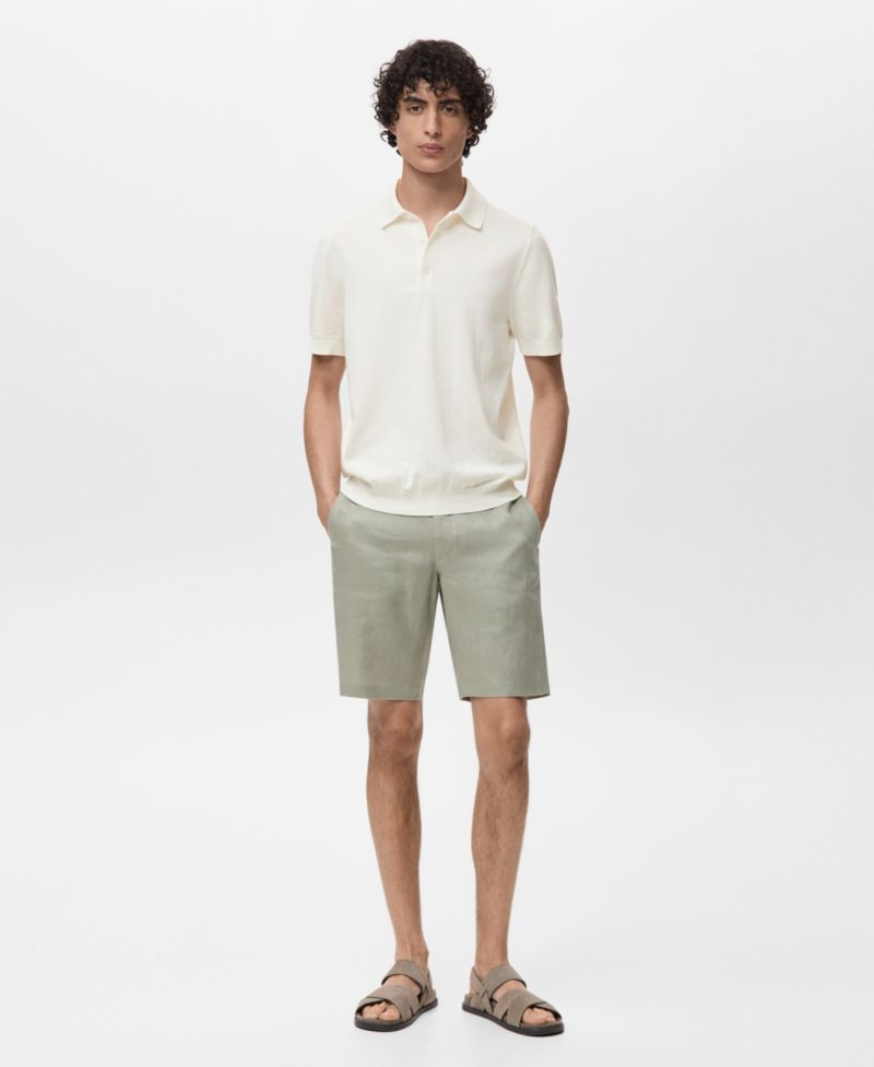 Men's Cotton Fine-Knit Polo Shirt