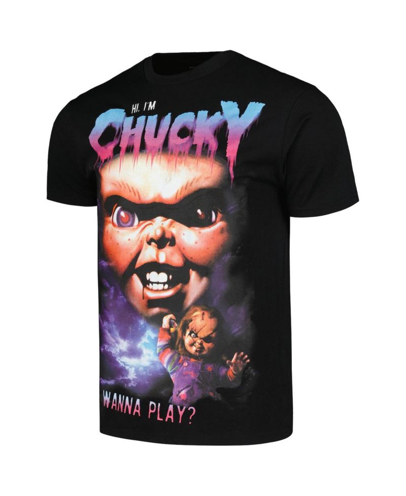 Men's and Women's Black Chucky Hi I'm Chucky T-Shirt