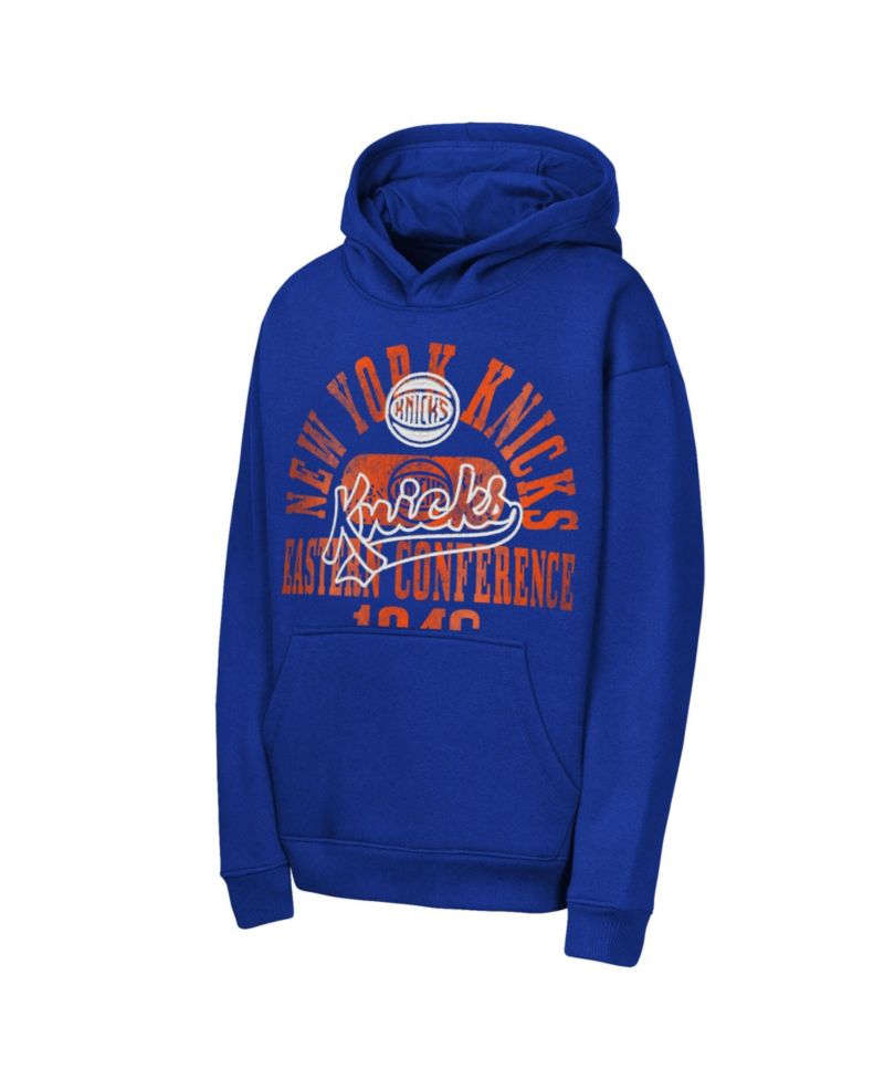 Big Boys and Girls Blue New York Knicks Sweep Hoodie