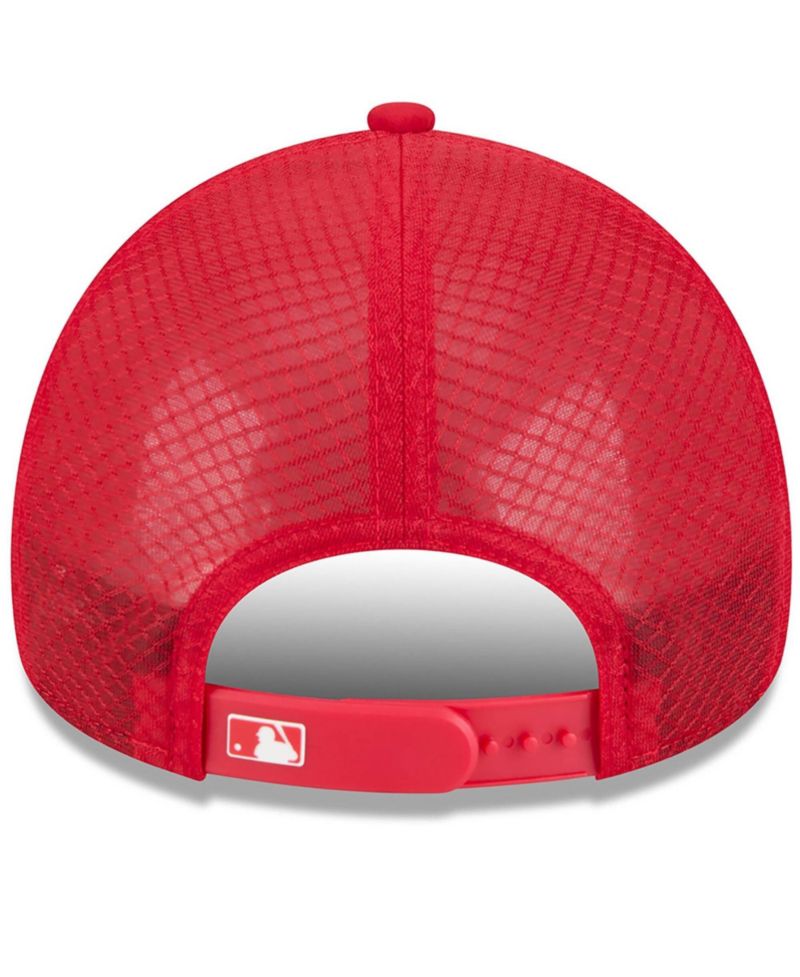 Men's Red Washington Nationals 2026 Batting Practice Alternate Apex 9FORTY Adjustable Hat