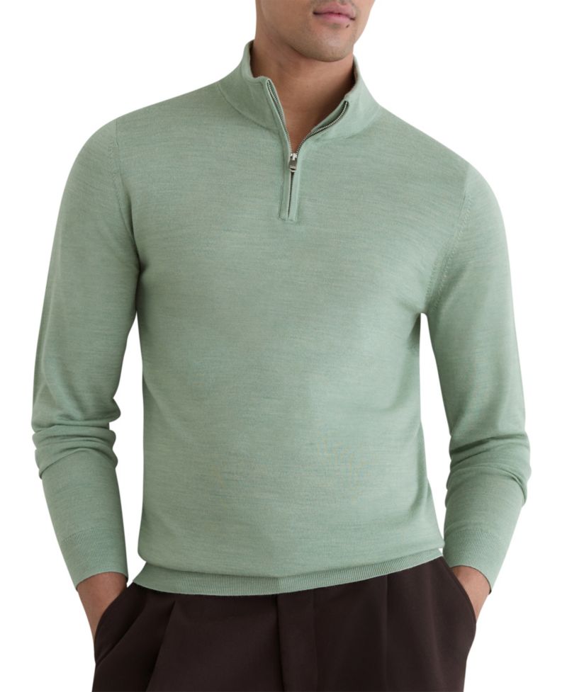 Men's Blackhall Merino Wool Half-Zip Funnel-Neck Jumper