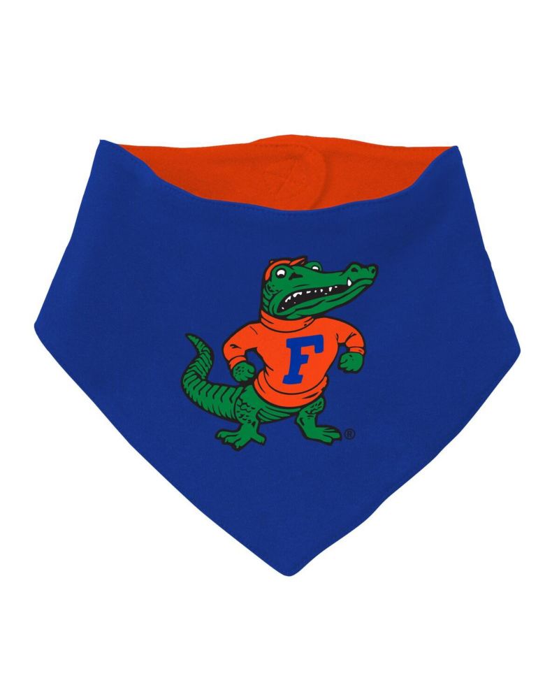 Baby Boys and Girls Royal Florida Gators Bodysuit, Bib and Bootie, Set of 3