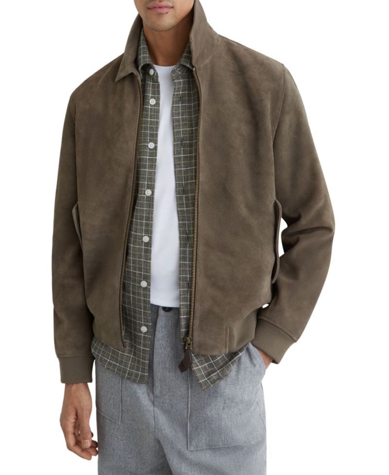 Men's Sainsie Suede Zip-Through Jacket