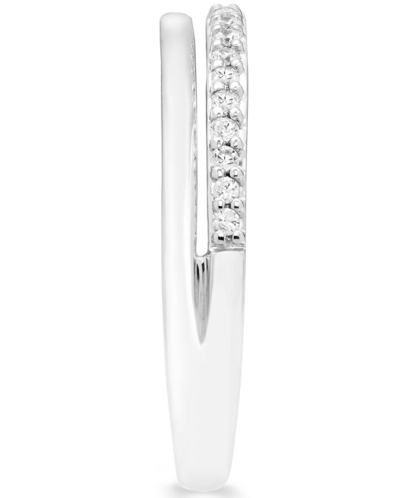 Diamond Split Band (1/8 ct. t.w.) in 14K White and Yellow Gold or 14K White Gold