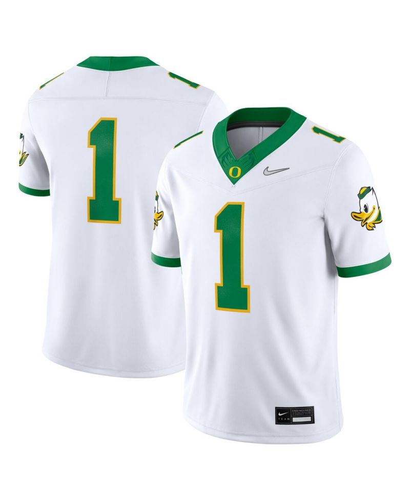 Men's White Oregon Ducks Alternate Game Jersey