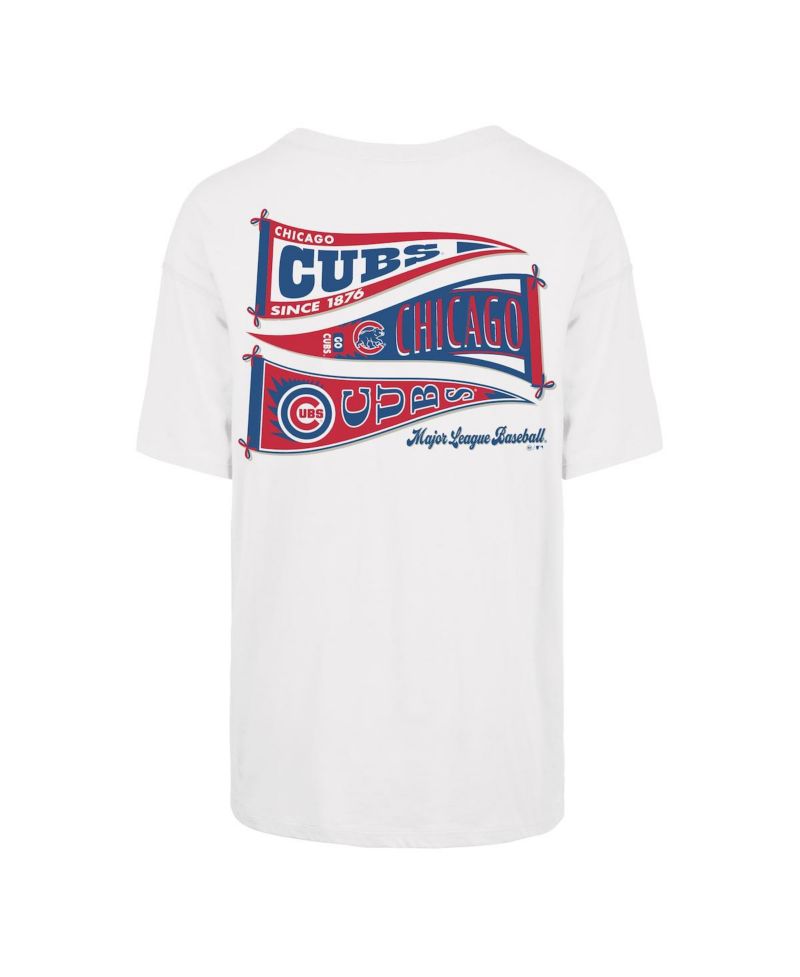 Women's Sand Chicago Cubs Bow Banner Sadie T-Shirt