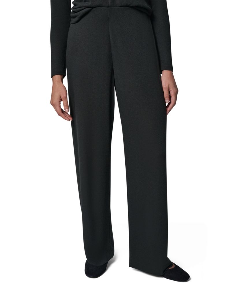 Women's Wide-Leg Flat Front Pull-On Pants