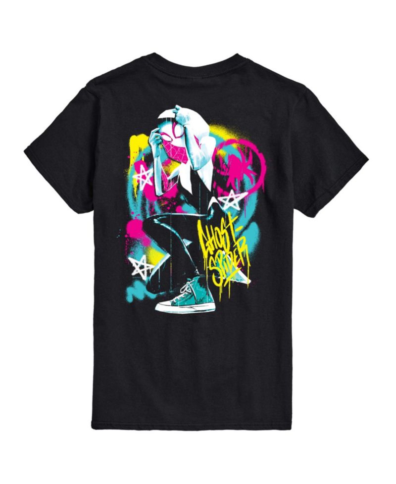 Men's Ghost Spider Spray Paint Short-Sleeve Graphic T-Shirt