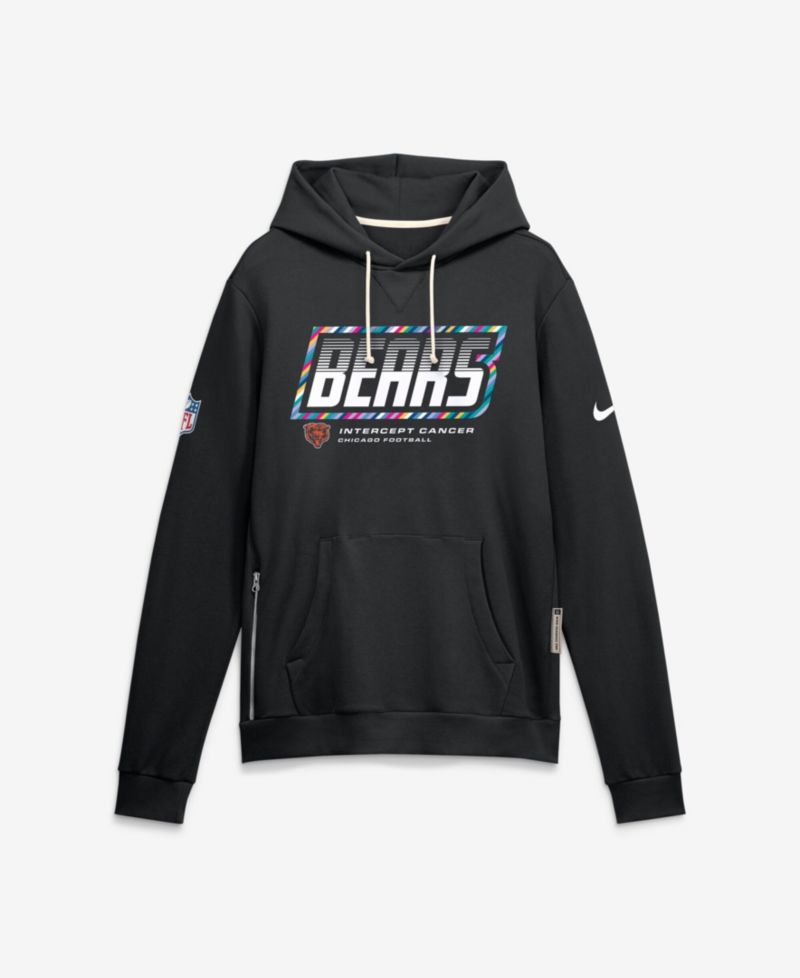 Men's Black Chicago Bears 2026 NFL Cruical Catch Sideline Dri-Fit Pullover Hoodie