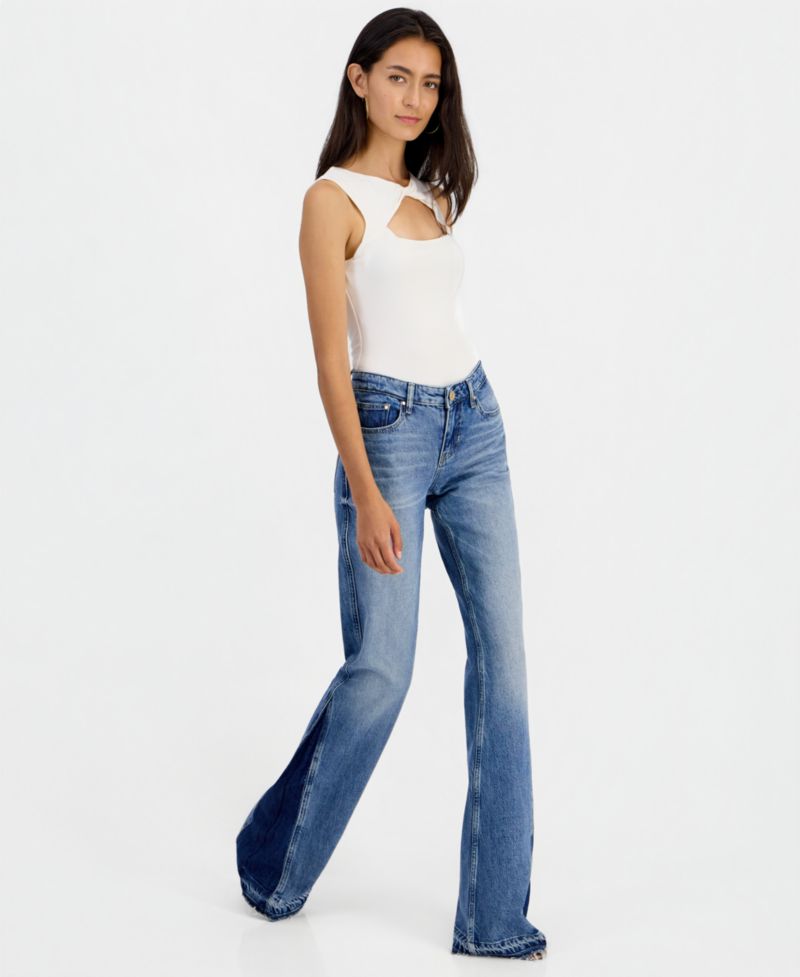 Women's Beverly Contrast Panel Flare Jeans