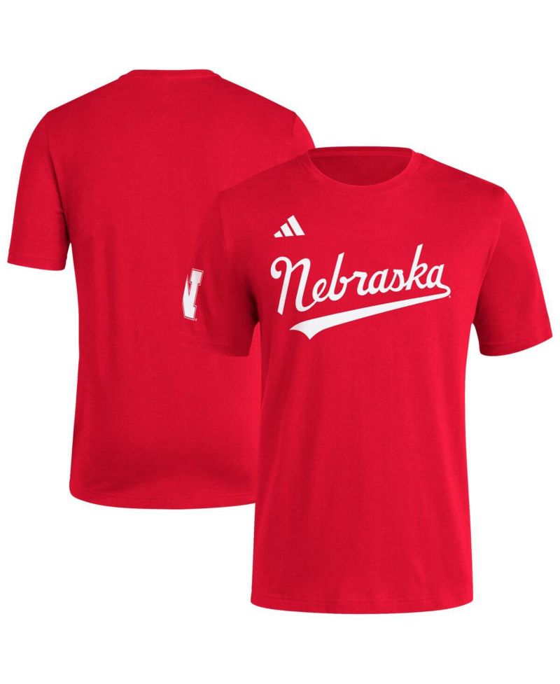 Men's Scarlet Nebraska Huskers Fresh Wordmark T-Shirt