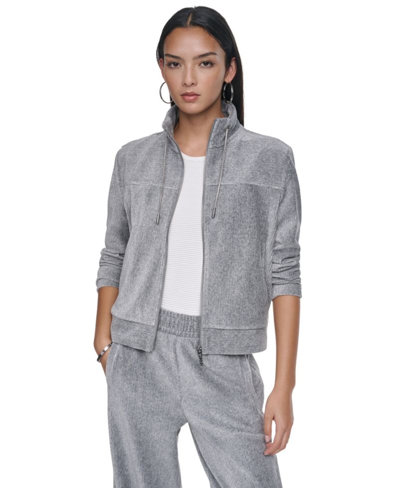 Women's Long-Sleeve Lurex Velvet Jacket
