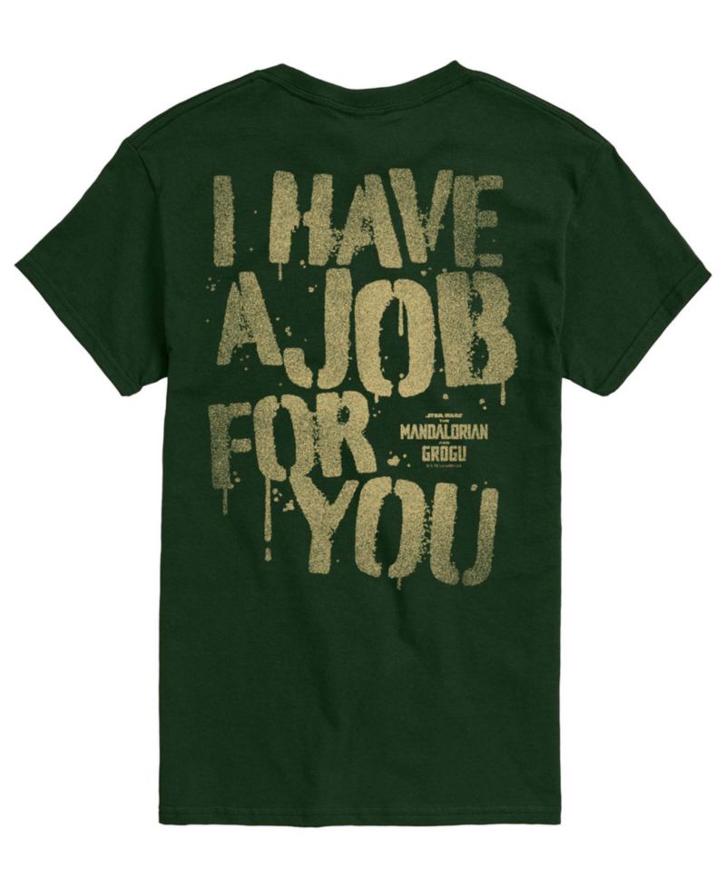 Men's The Mandalorian & Grogu Have Job For You Graphic T-Shirt