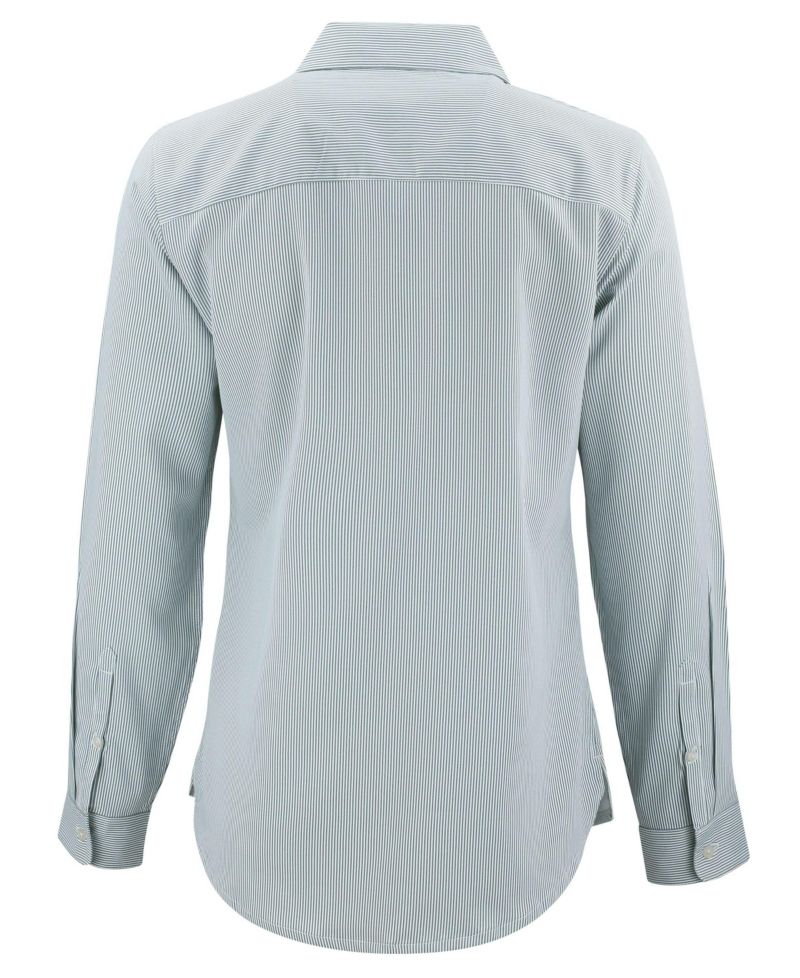 Women's Skyline Epic Confidence Pinstripe Long Sleeve Dress Shirt