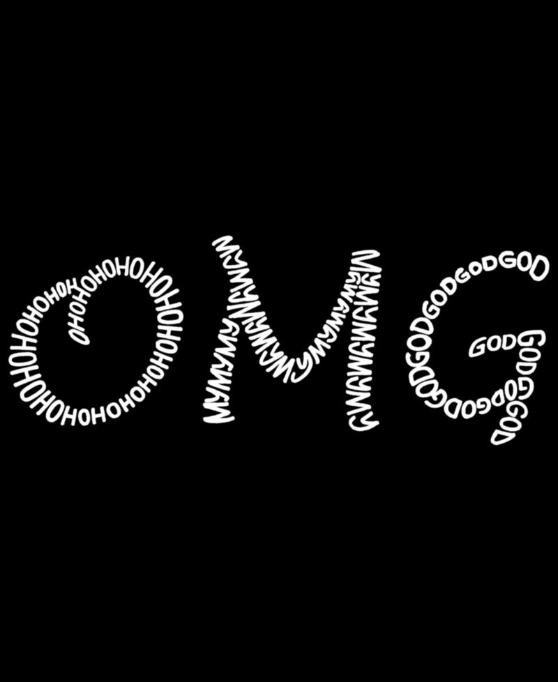 Women's Word Art Crewneck OMG Sweatshirt