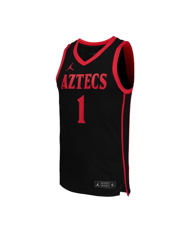 Men's 1 Black San Diego State Aztecs Replica Basketball Jersey