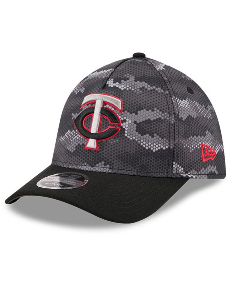 Men's Black Minnesota Twins Camo 39THIRTY A-Frame Flex Hat