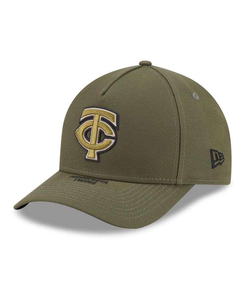 Big Boys and Girls Olive Minnesota Twins 2026 Armed Forces Day 9FORTY M-Crown Adjustable Hat