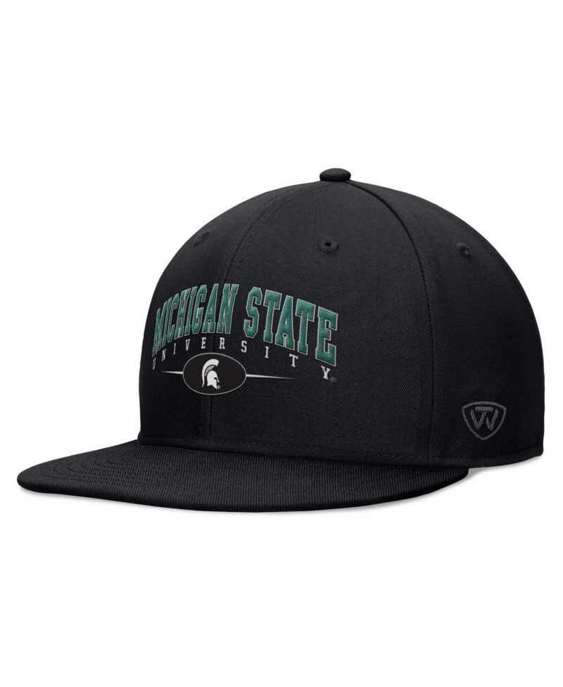 Men's Black Michigan State Spartans Bullpen Snapback Hat